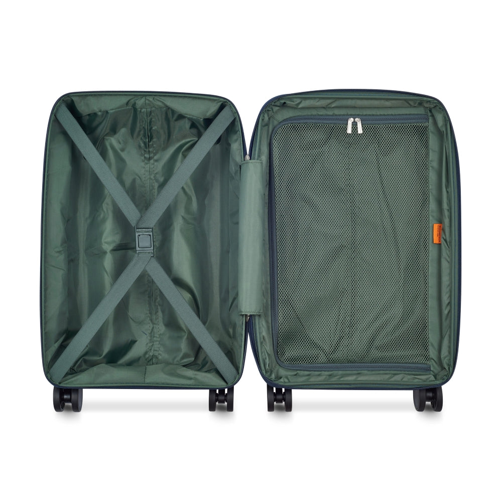 Delsey Paris Securitech Dune 3Piece SET 55+70+82cm Hardcase 4 Double Wheel Expandable Cabin & Check-In Luggage Trolley Set Navy