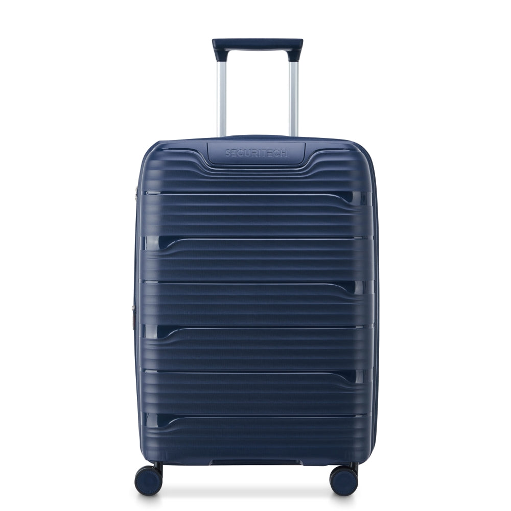 Delsey Paris Securitech Dune 3Piece SET 55+70+82cm Hardcase 4 Double Wheel Expandable Cabin & Check-In Luggage Trolley Set Navy