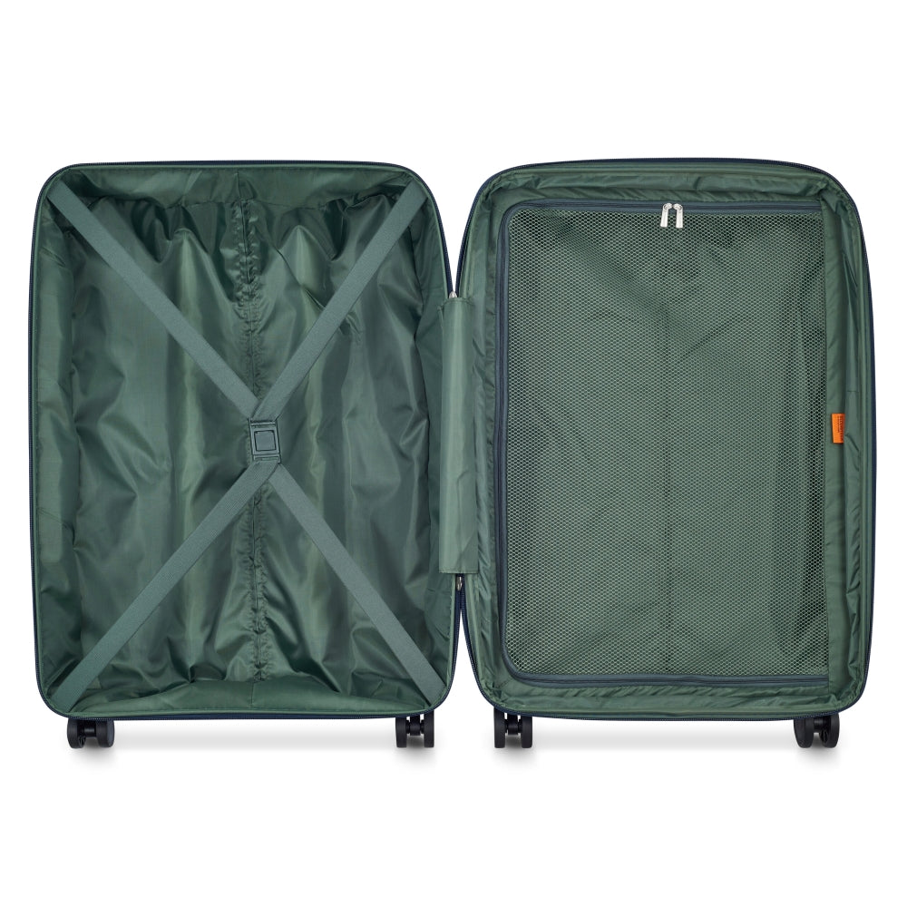 Delsey Paris Securitech Dune 3Piece SET 55+70+82cm Hardcase 4 Double Wheel Expandable Cabin & Check-In Luggage Trolley Set Navy