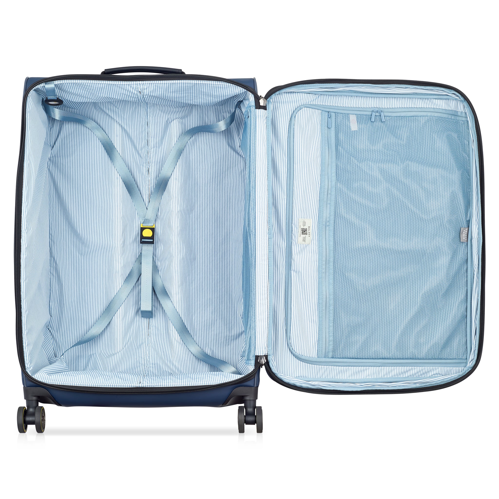 Delsey Paris Turenne 2.0 Softcase Expandable 4 Double Wheel Luggage Trolley