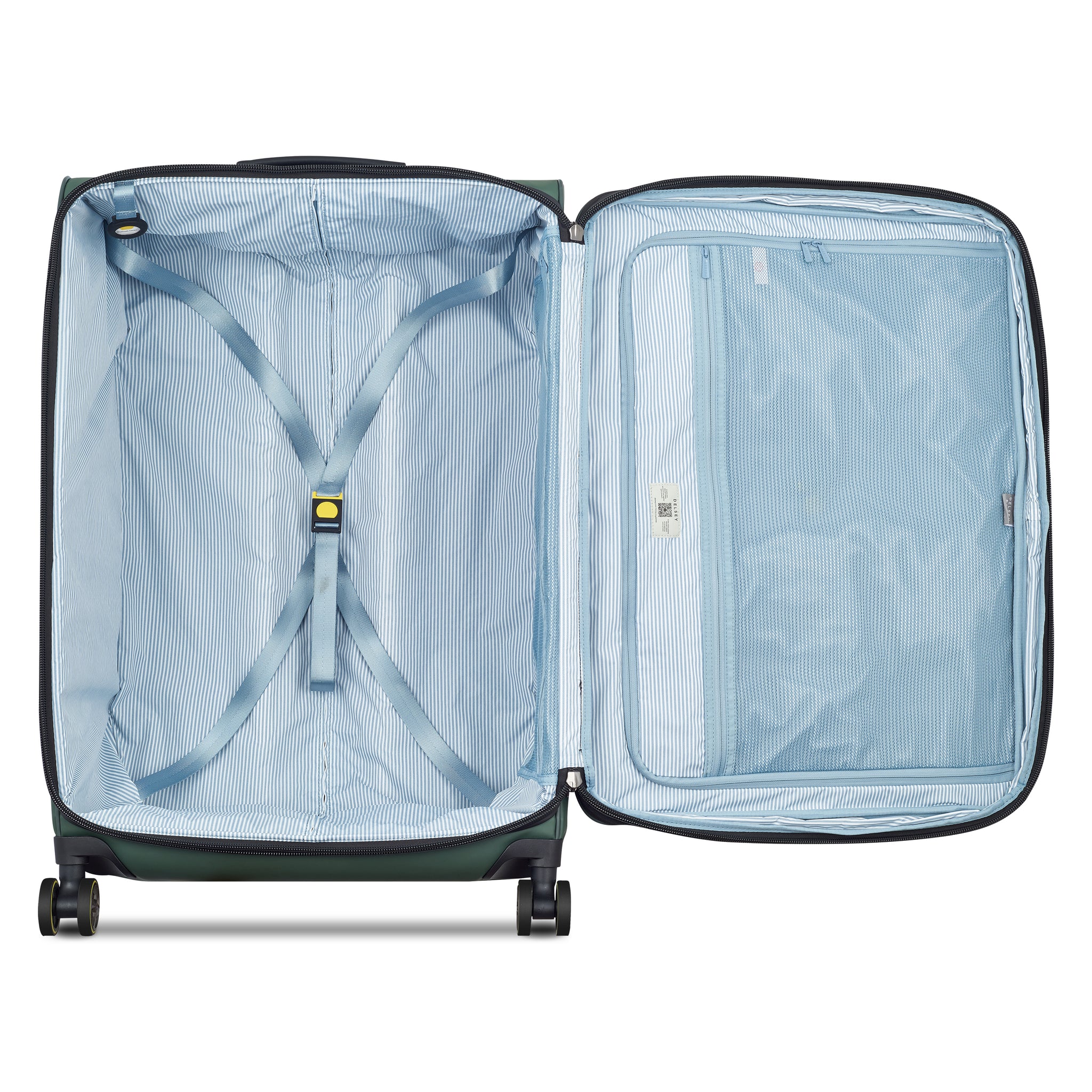 Delsey Paris Turenne 2.0 Softcase Expandable 4 Double Wheel Luggage Trolley