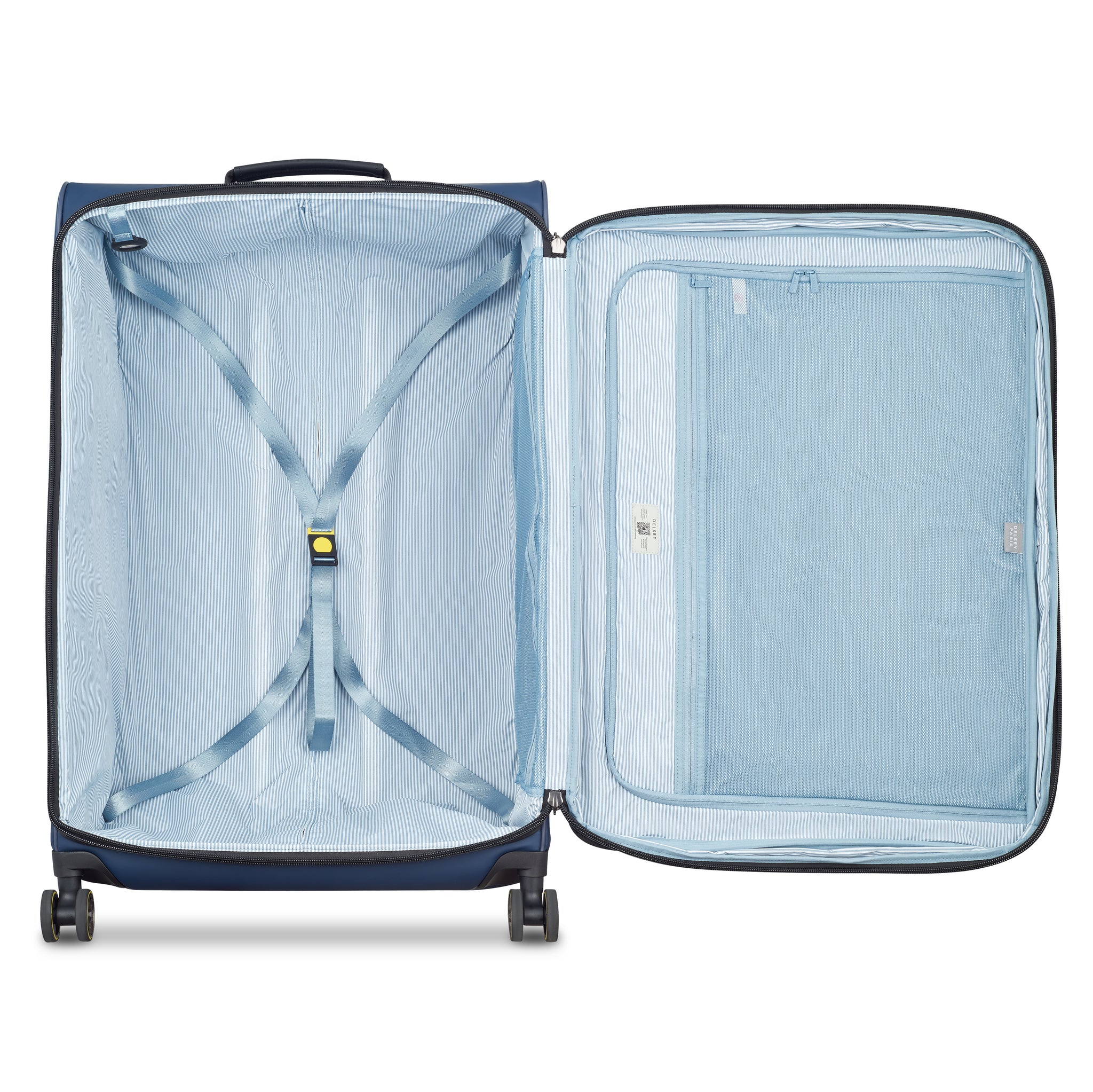 Delsey Paris Turenne 2.0 Softcase Expandable 4 Double Wheel Luggage Trolley