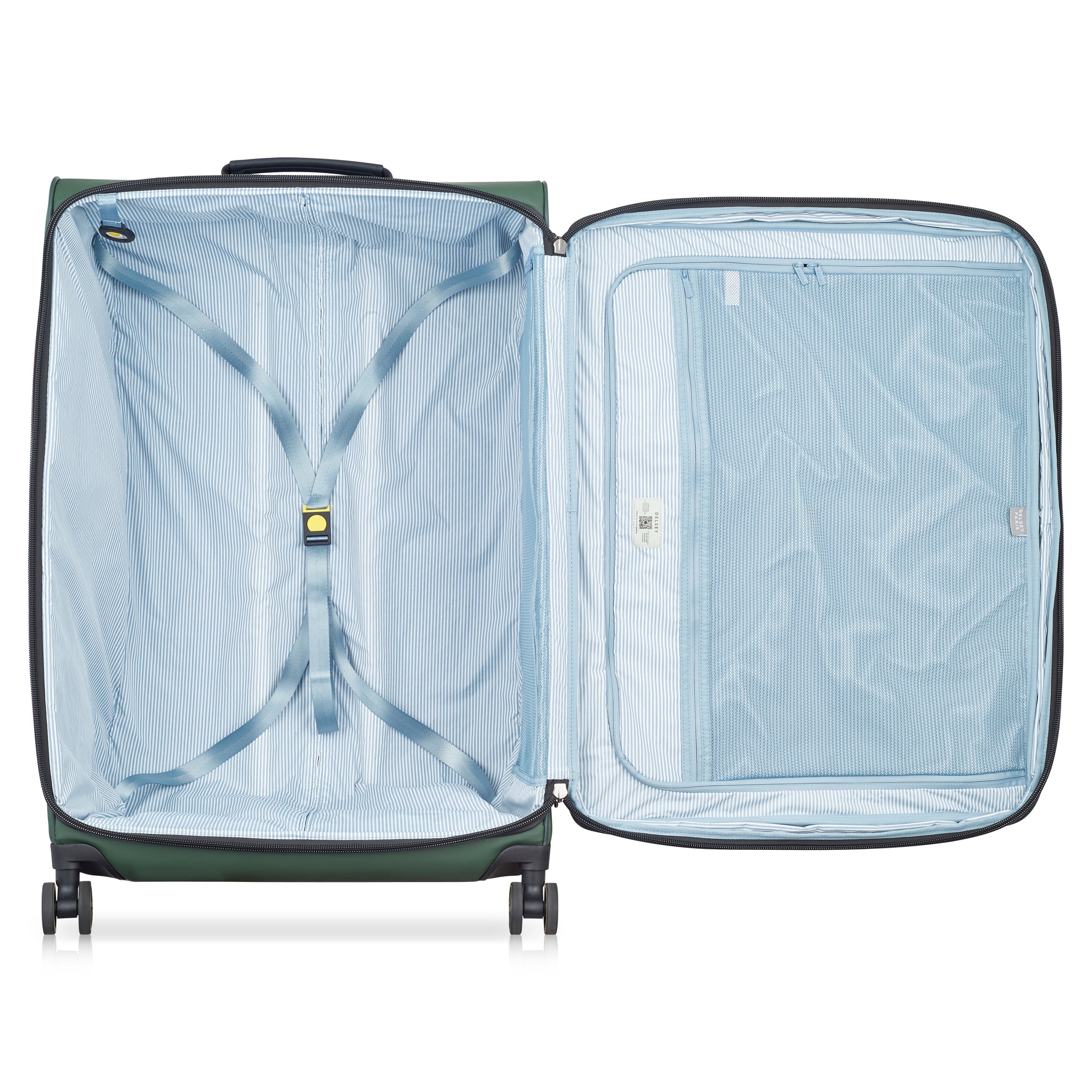 Delsey Paris Turenne 2.0 Softcase Expandable 4 Double Wheel Luggage Trolley