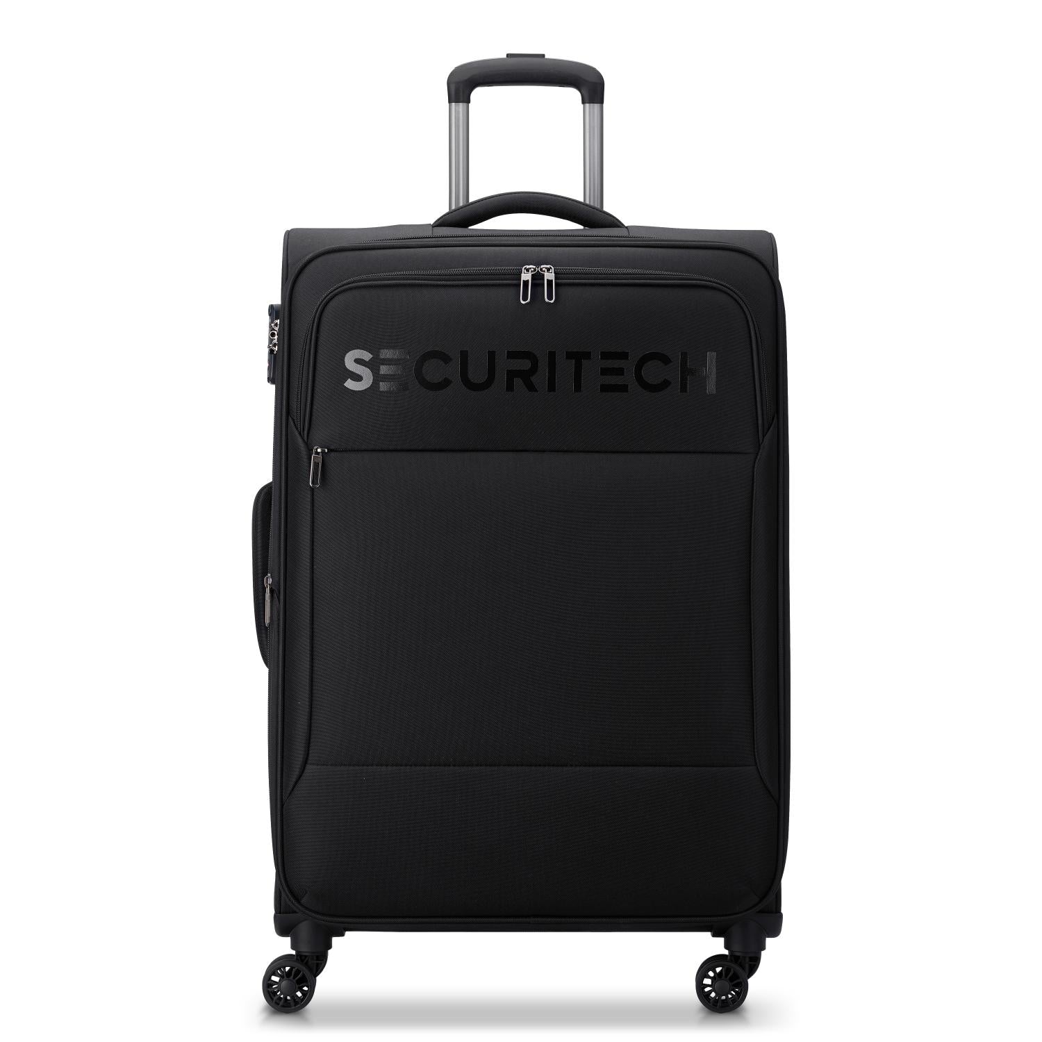 Delsey Paris Securitech Vanguard Softcase 4 Double Wheel Expandable Trolley Luggage