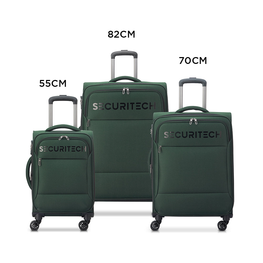 Delsey Paris Vanguard 3Piece Set Expandable Luggage Trolley  + Free  Agreable Backpack