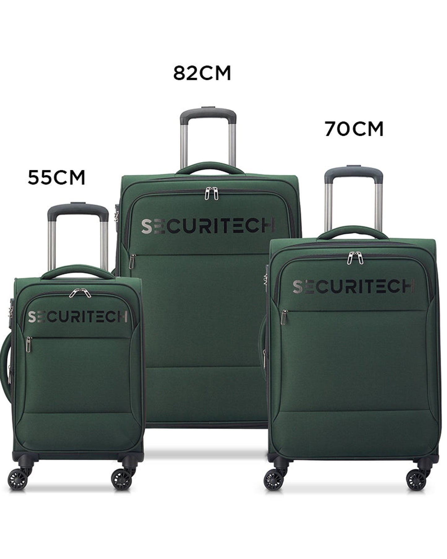 Delsey Paris Securitech Vanguard Set of 3 Luggage + Free Agreable Backpack