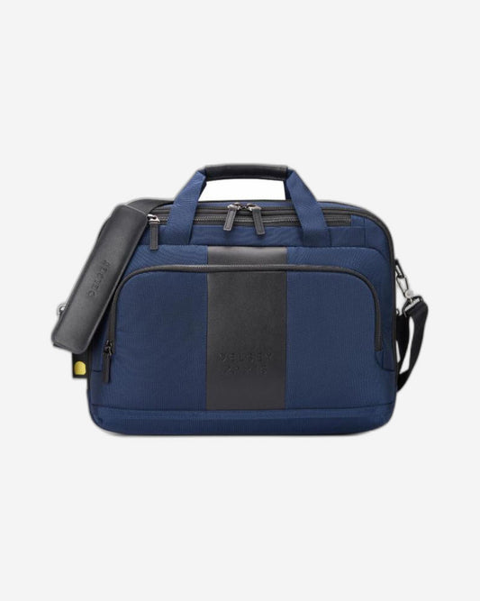 Delsey Paris Wagram 2 Comparment Satchel Briefcase 15.6 Inch Navy Blue - 00119916102