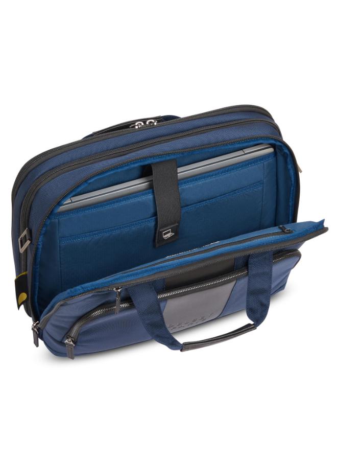 Delsey Paris Wagram 2 Comparment Satchel Briefcase 15.6 Inch Navy Blue - 00119916102