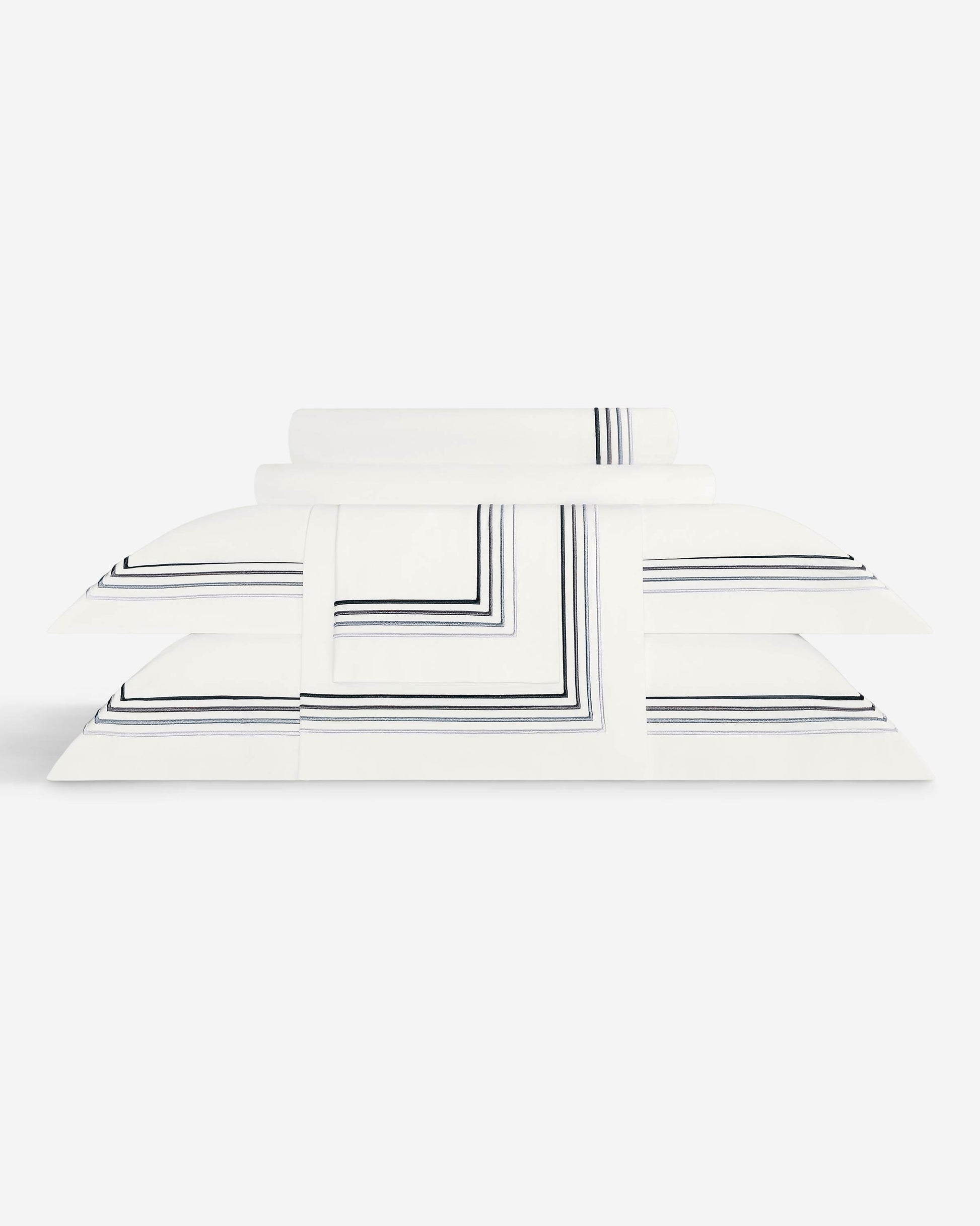 Togas Linari Duvet Cover in White Grey