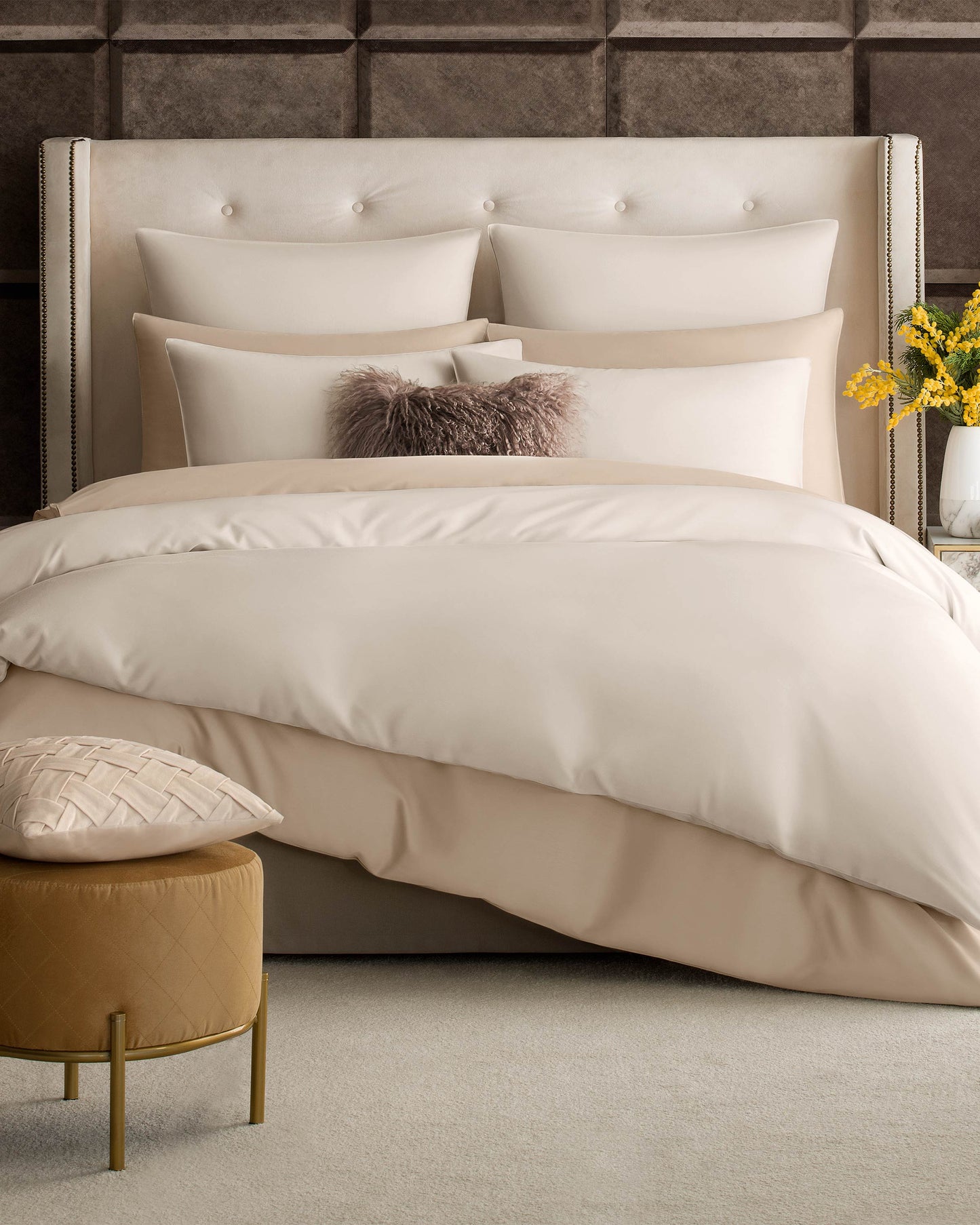 Togas Avari Duvet Cover in Ecru