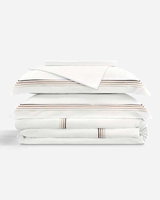 Togas Linari duvet cover in White Brown