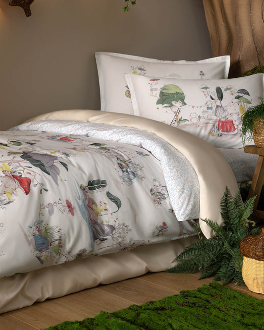 Togas Piccolo Kids Bedding Set in White Green
