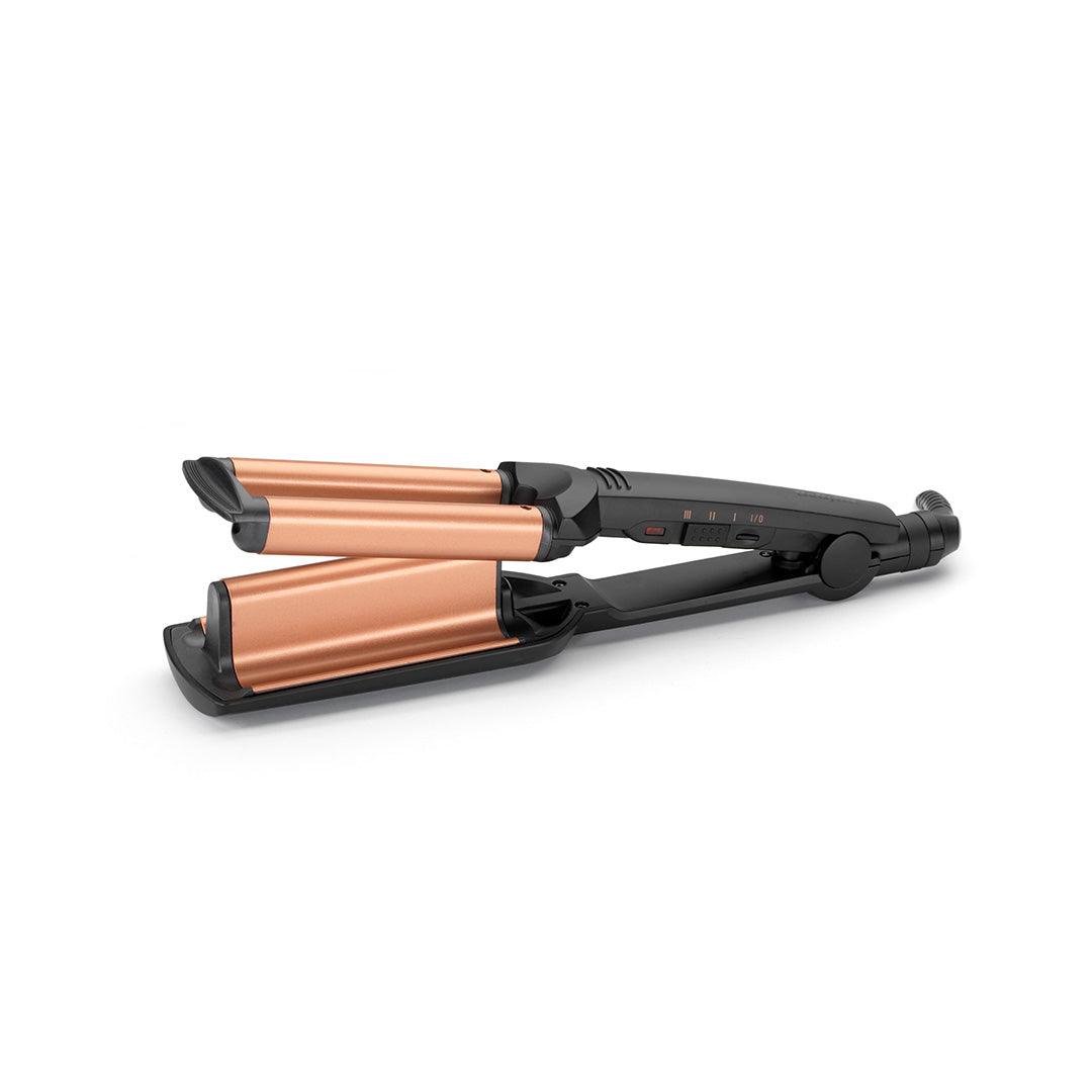 BaByliss Deep Waves Styler, Swivel Cord For Ease Of Use, Floating Plates For Even Heat Distribution, Long-lasting Styling Results & Ceramic Heating Technology, W2447SDE