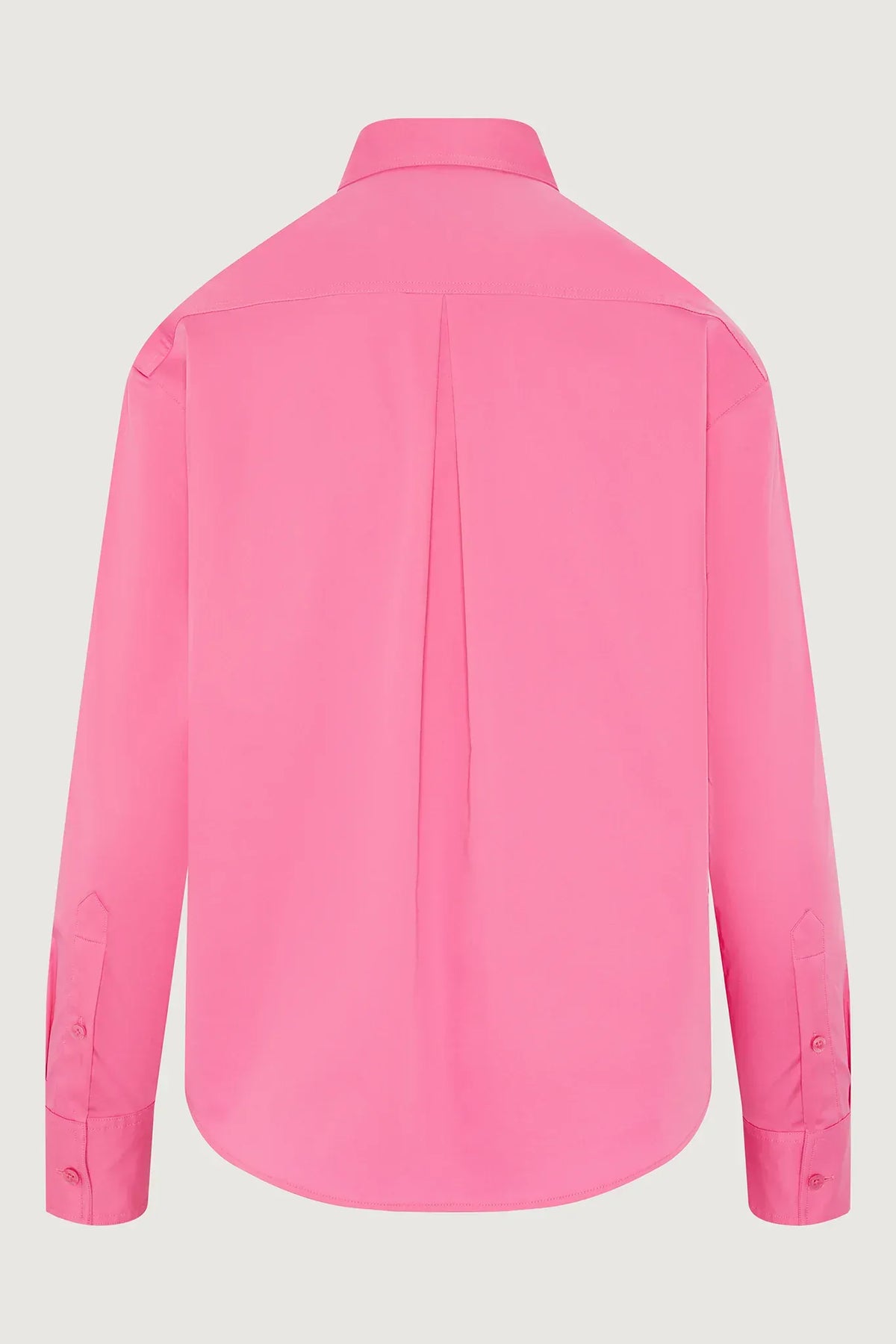 Fran Button Through Cotton Shirt in Pink