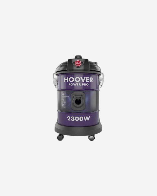 Hoover Power Pro Drum Vacuum Cleaner 22 Litre XL Large Capacity, 2300W with Blower Function for Home & Office Use, Purple, 3 Year Motor Warranty - HT85-T3-ME
