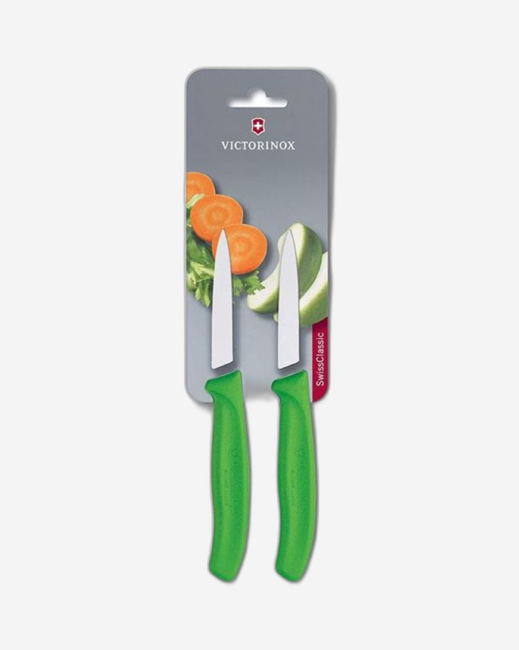 Victorinox Swiss Army Knife Swiss Classic Paring Knife 2Pcs 8Cm Straight Pointed Green 6.7606.L114B
