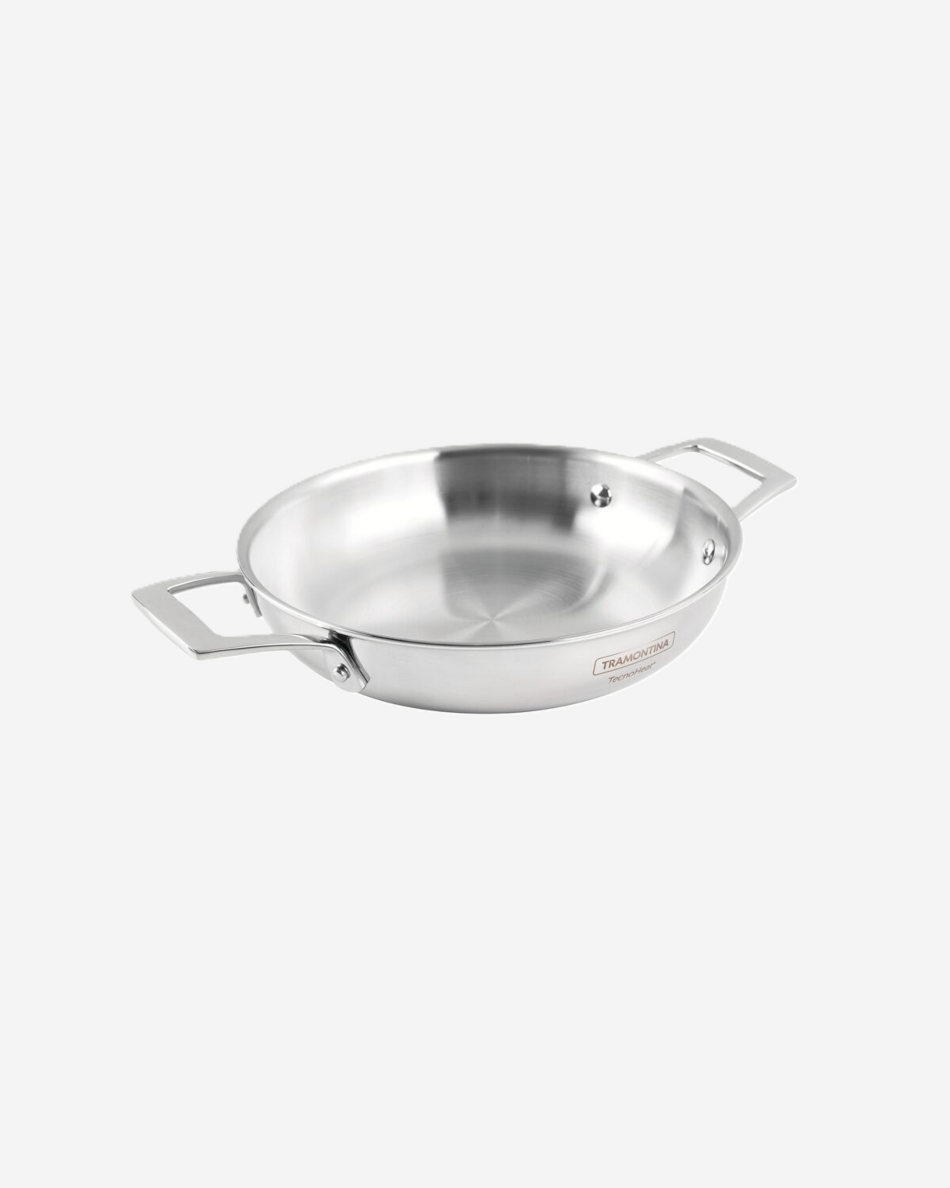 Tramontina Grano Double-Handled Stainless-Steel Frying Pan with Triple-Layer Body, 26 cm