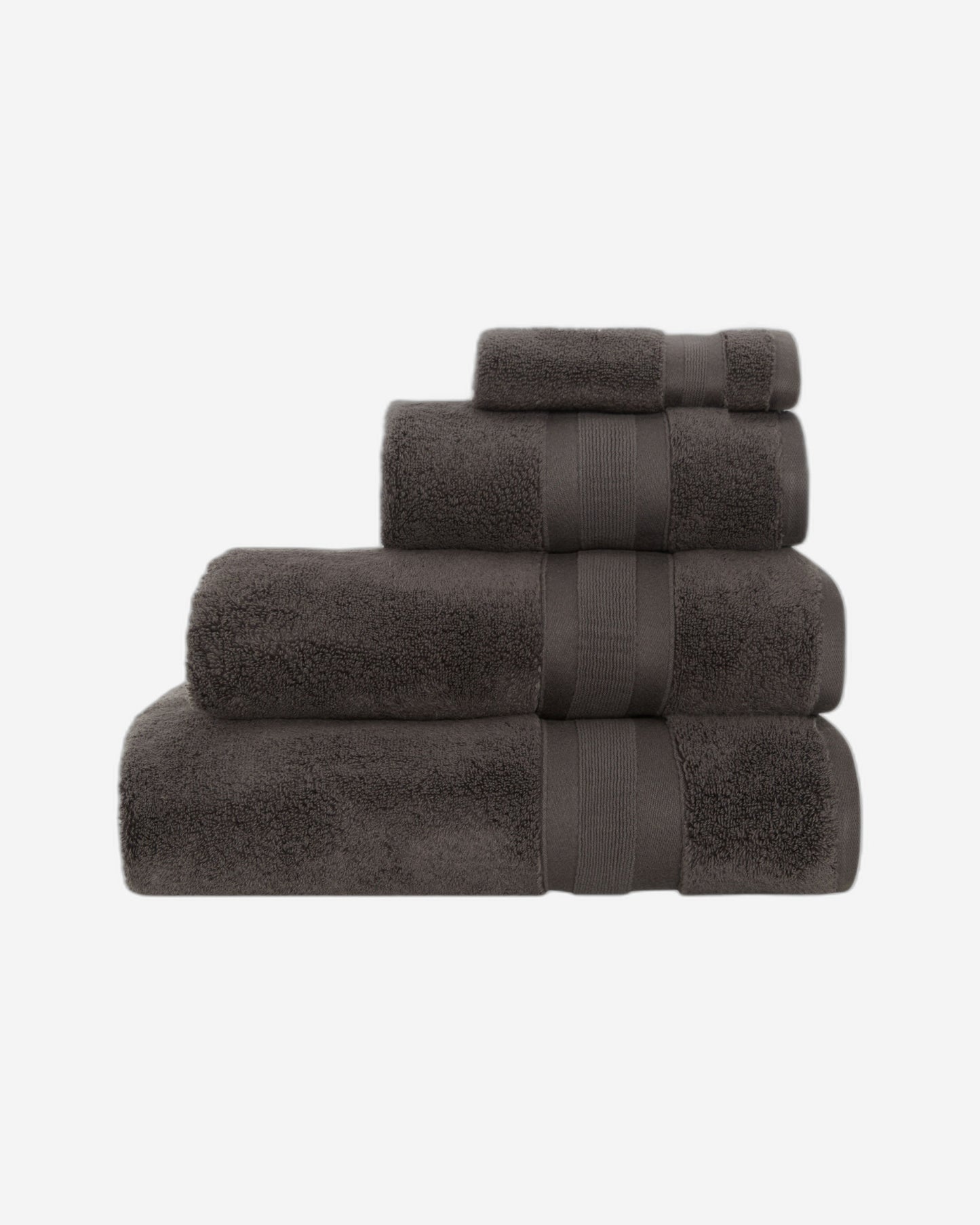Jasper Conran "Zero Twist Cotton" Bath Towels in Charcoal