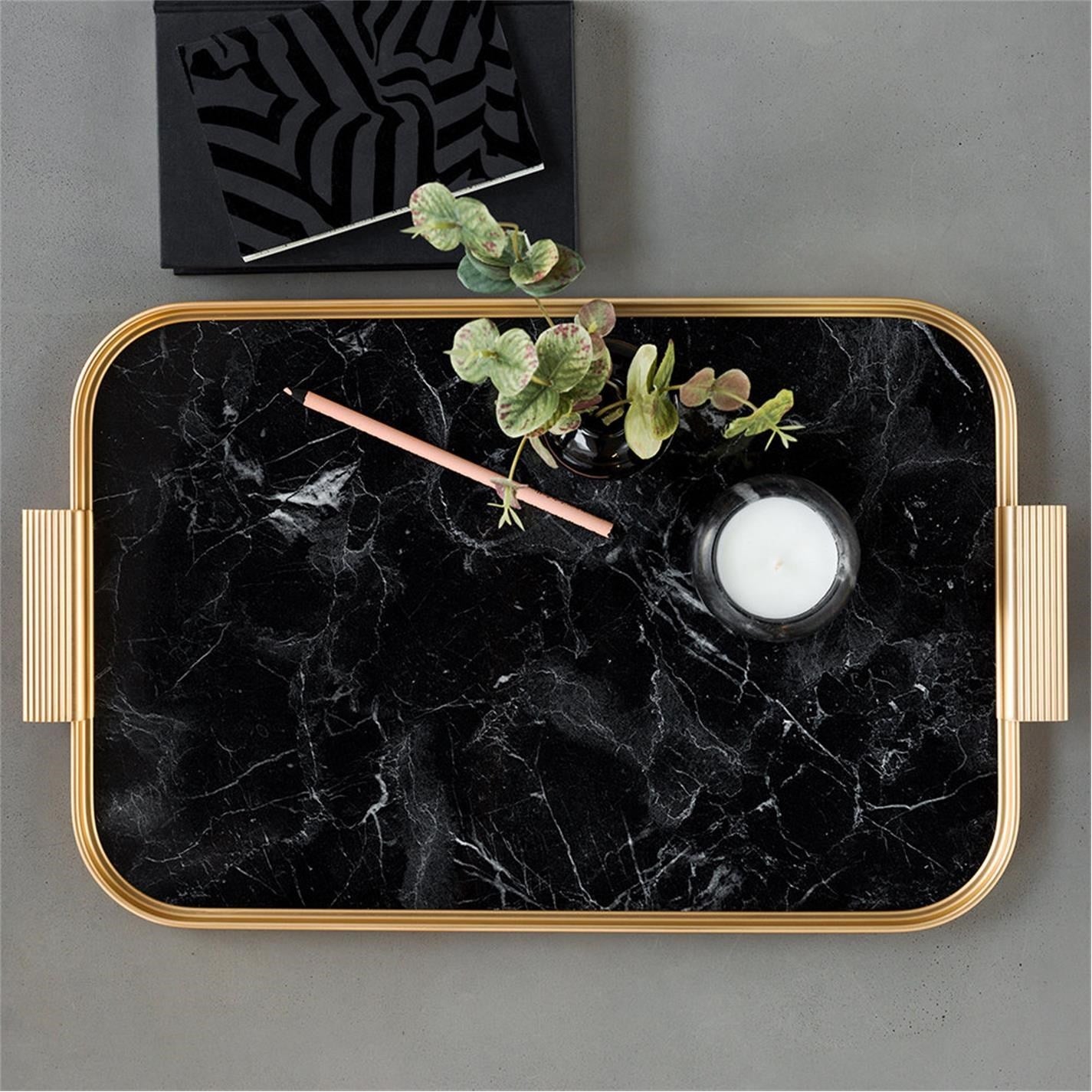 Kaymet S18 Tray Black Marble/Gold