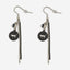 Kipling Black Silv Fa Earrings C200824-99A