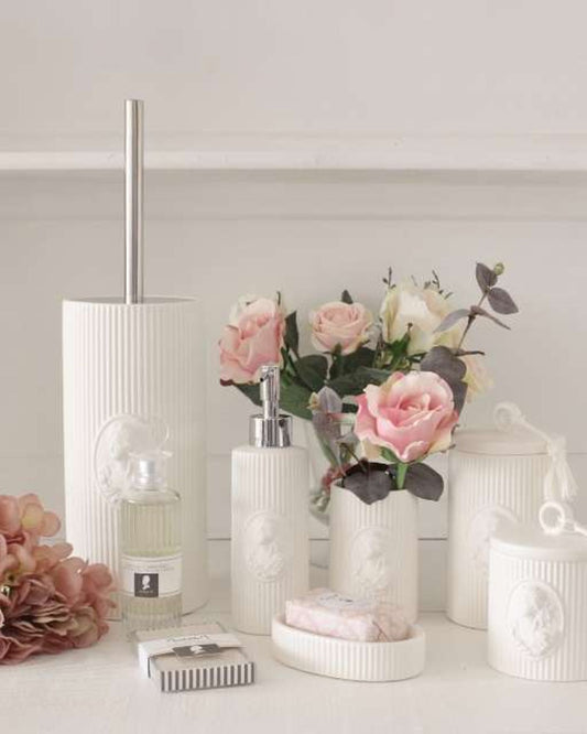 Mathilde "Marquise" Ceramic Bathroom Accessories in White