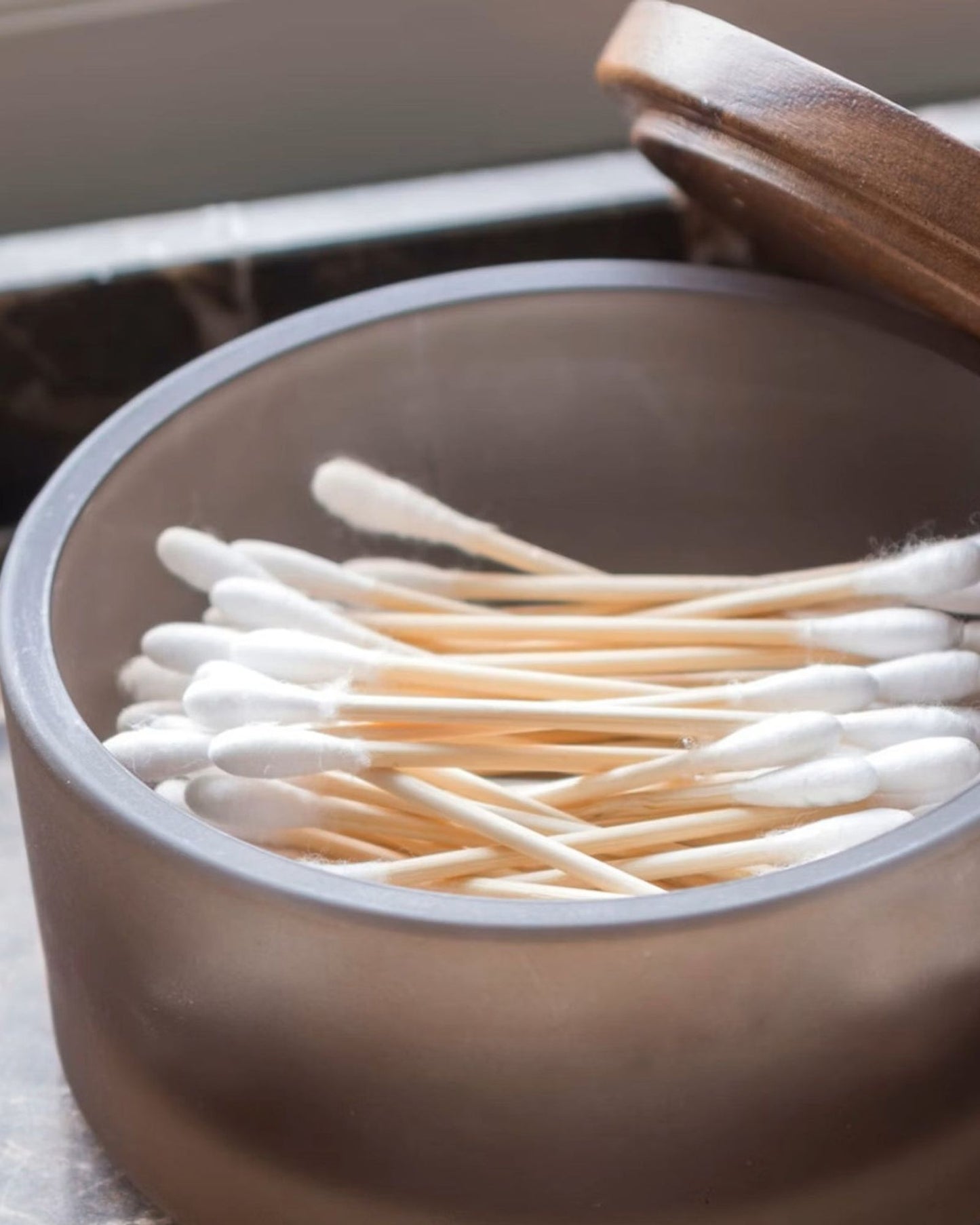 Mette Ditmer "Modest Glass" Bathroom Accessories in Walnut