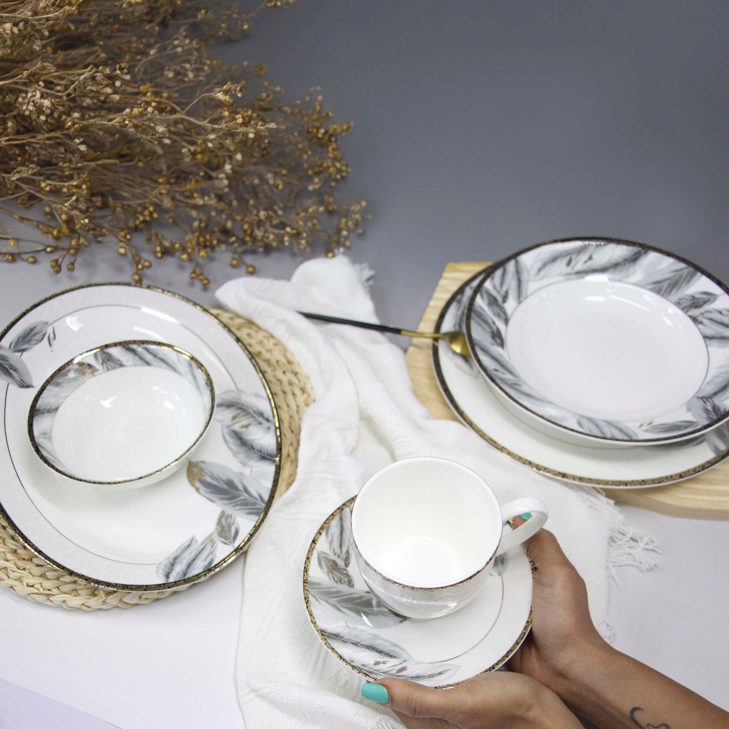 Nordic 59pcs Round Shape Dinner Set