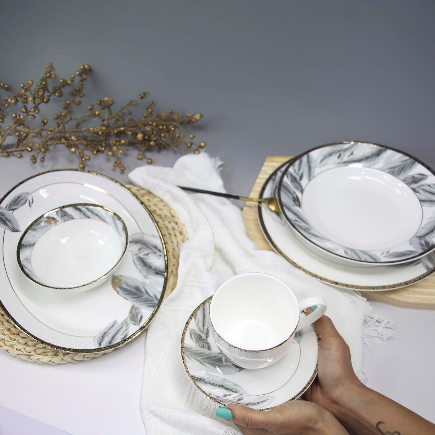 Nordic 59pcs Round Shape Dinner Set