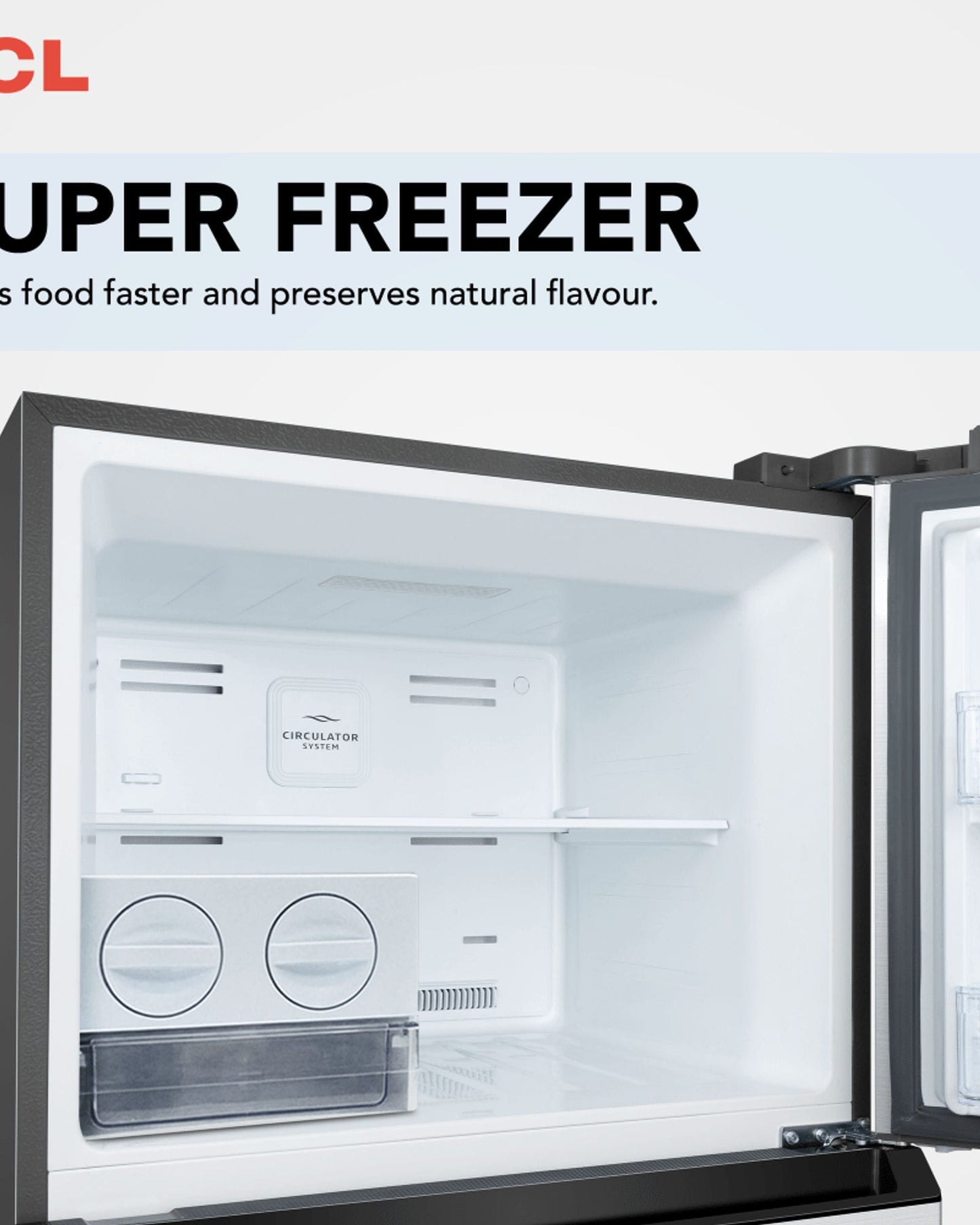 TCL Top Mount Refrigerator Inox 550L