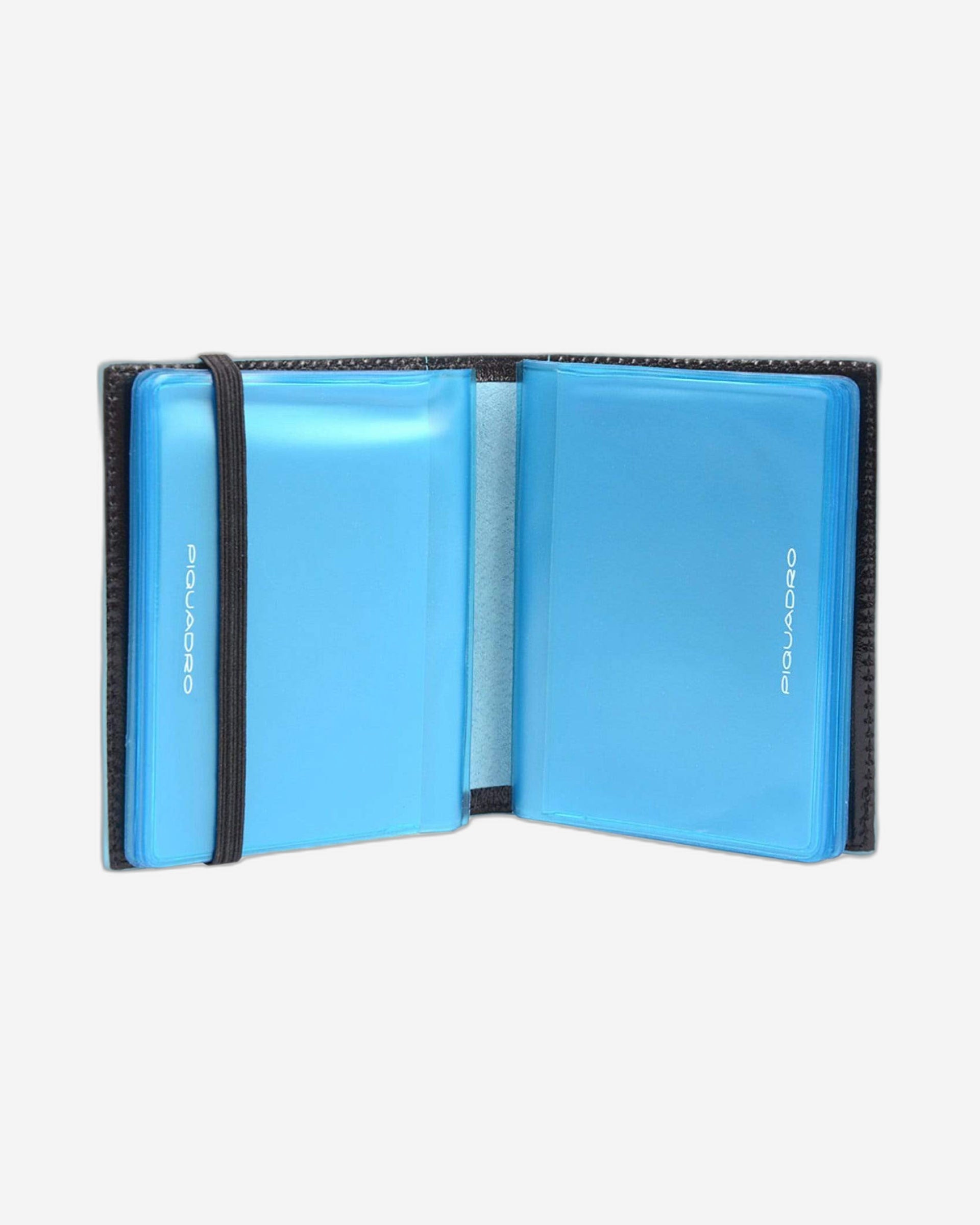 Piquadro Blue Square Credit Card Holder - Black - PP1395B2/N