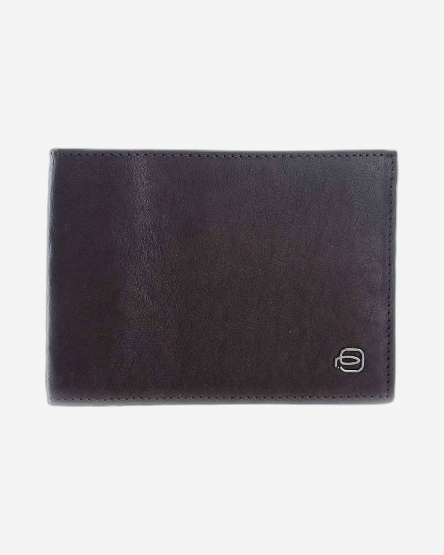 Piquadro Black Square Men's Wallet with Coin Pocket - Dark Brown - PU257B3/TM