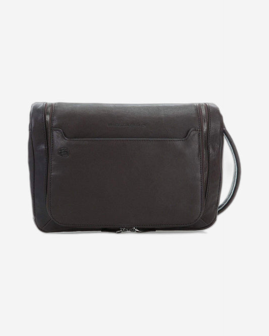 Piquadro Square Toiletry Bag - Dark Brown - BY3853B3/TM