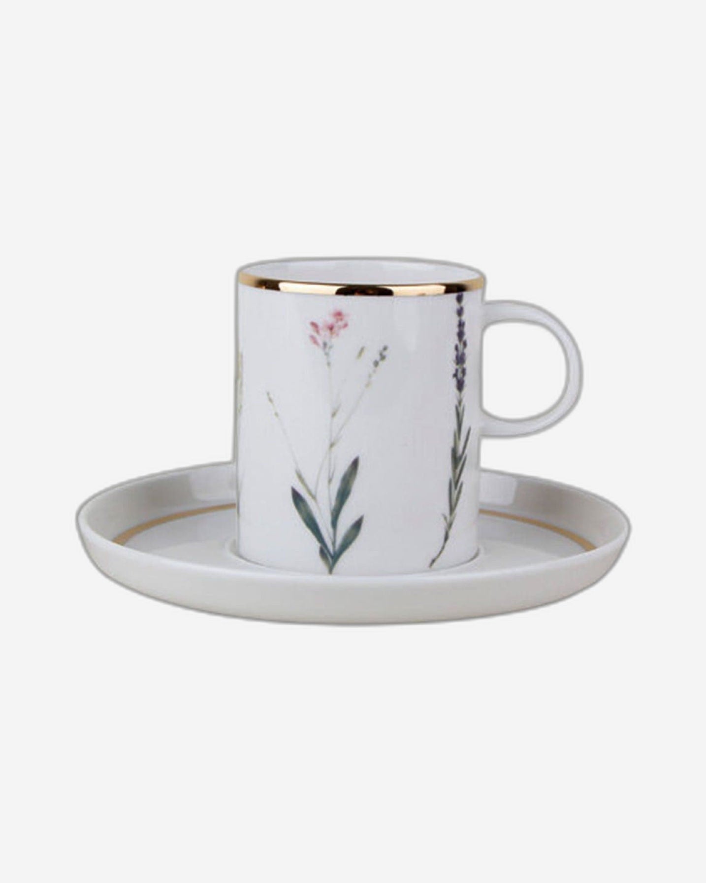 Porland Porselen Botanical Tea Cup and Saucer Set - 200 cc. - 04ALM005073