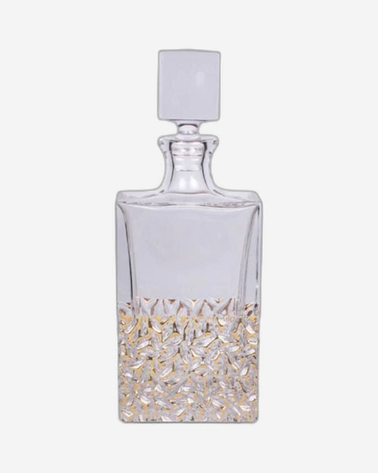 Bohemia Nicolette Decanter With Golden Marble Lead Crystal