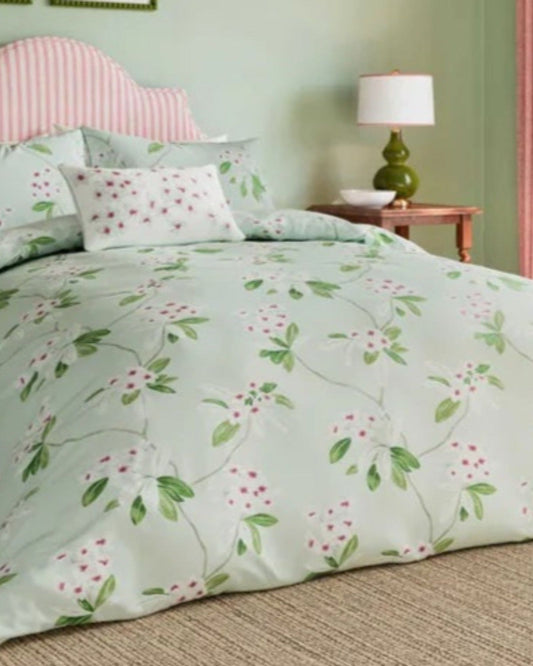 Sanderson "Oleander" Duvet Cover in Aqua