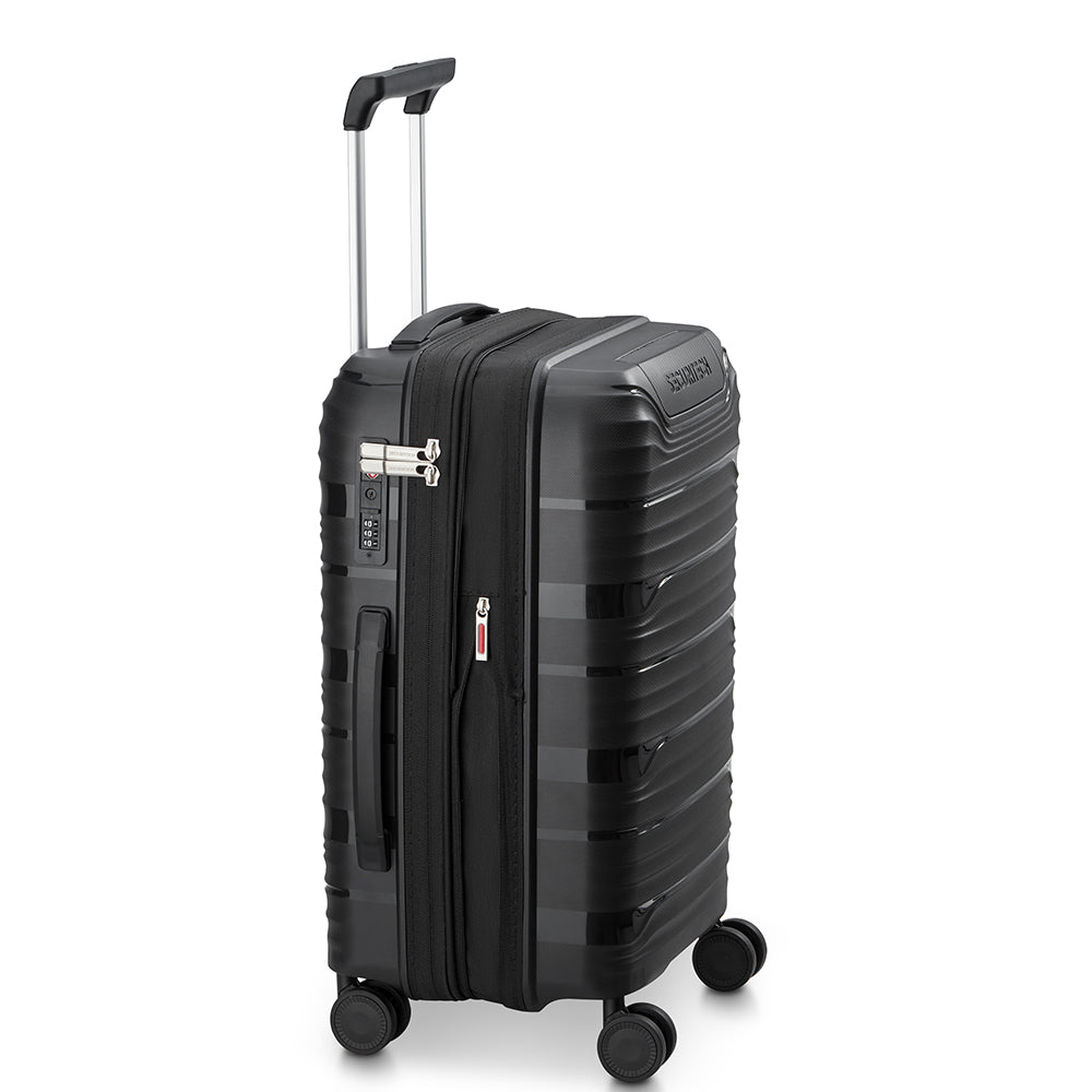 Delsey Paris Securitech Dune Hardcase 4 Double Wheel Expandable Luggage Trolley