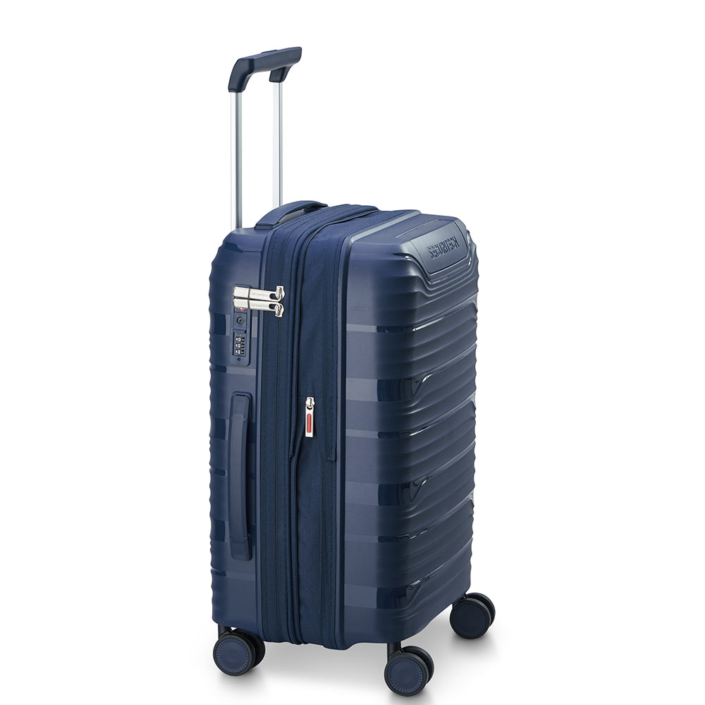 Delsey Paris Securitech Dune Hardcase 4 Double Wheel Expandable Luggage Trolley