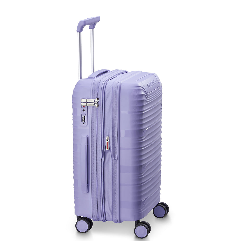 Delsey Paris Securitech Dune Hardcase 4 Double Wheel Expandable Luggage Trolley