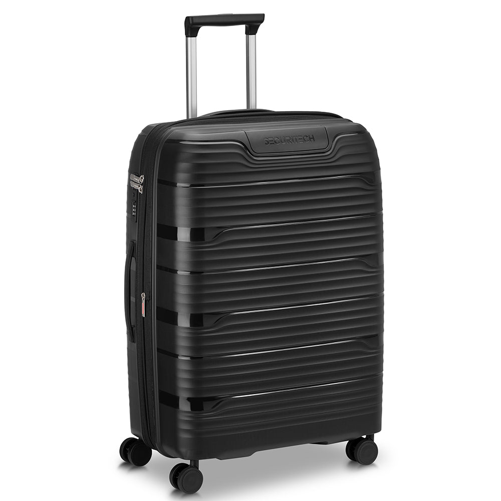Delsey Paris Securitech Dune Hardcase 4 Double Wheel Expandable Luggage Trolley