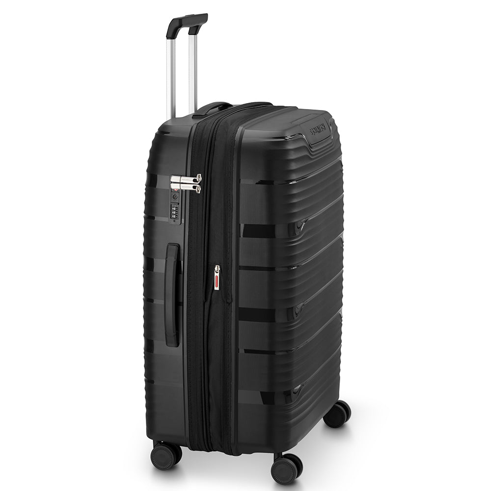 Delsey Paris Securitech Dune Hardcase 4 Double Wheel Expandable Luggage Trolley