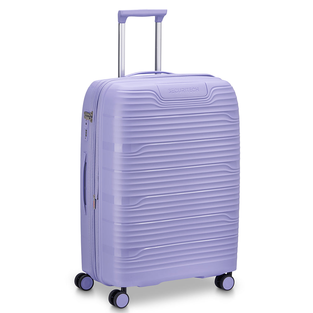 Delsey Paris Securitech Dune Hardcase 4 Double Wheel Expandable Luggage Trolley