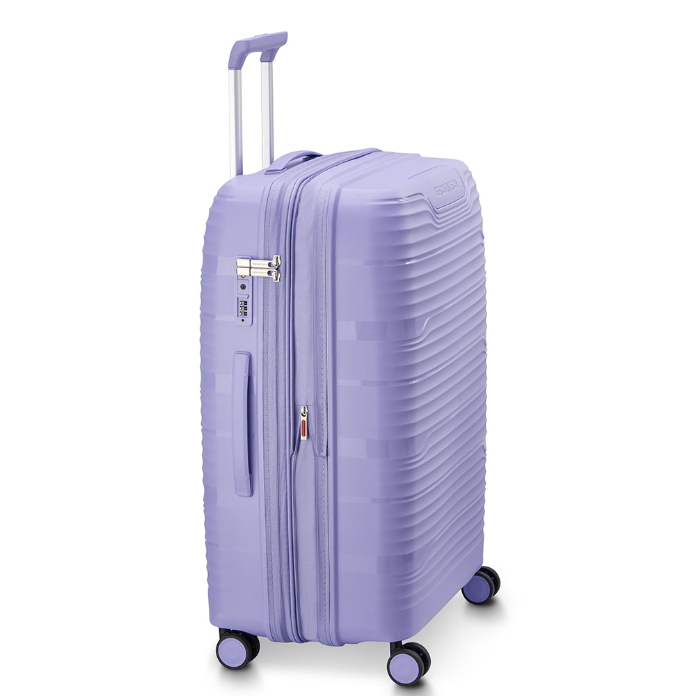 Delsey Paris Securitech Dune Hardcase 4 Double Wheel Expandable Luggage Trolley