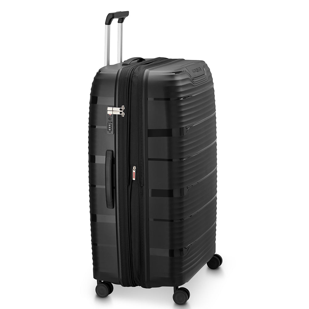 Delsey Paris Securitech Dune Hardcase 4 Double Wheel Expandable Luggage Trolley