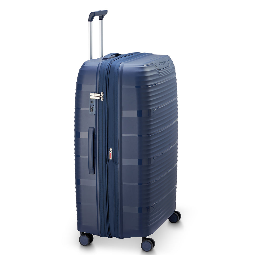 Delsey Paris Securitech Dune Hardcase 4 Double Wheel Expandable Luggage Trolley