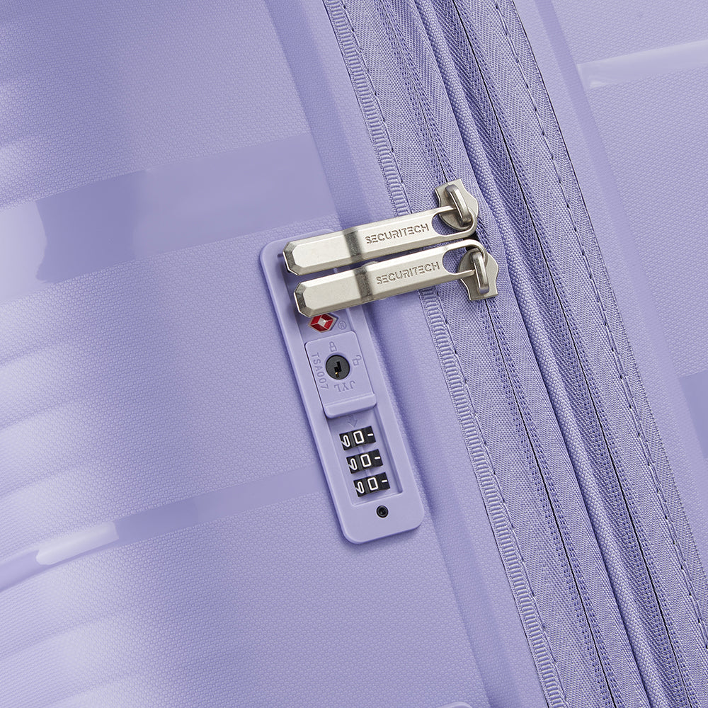 Delsey Paris Securitech Dune Hardcase 4 Double Wheel Expandable Luggage Trolley