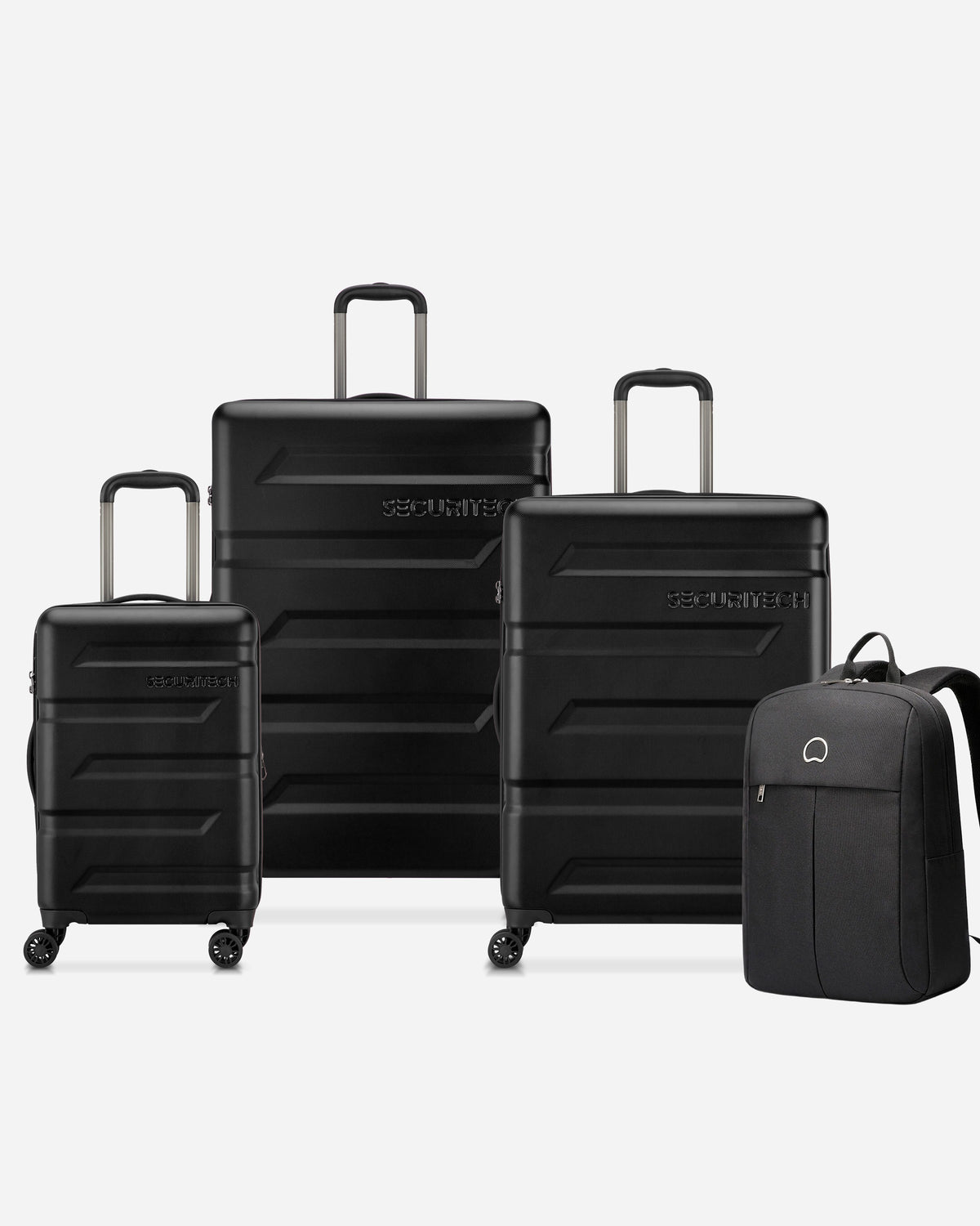 Delsey Paris Securitech Slash 3 Piece Set Expandable Luggage + Free Backpack