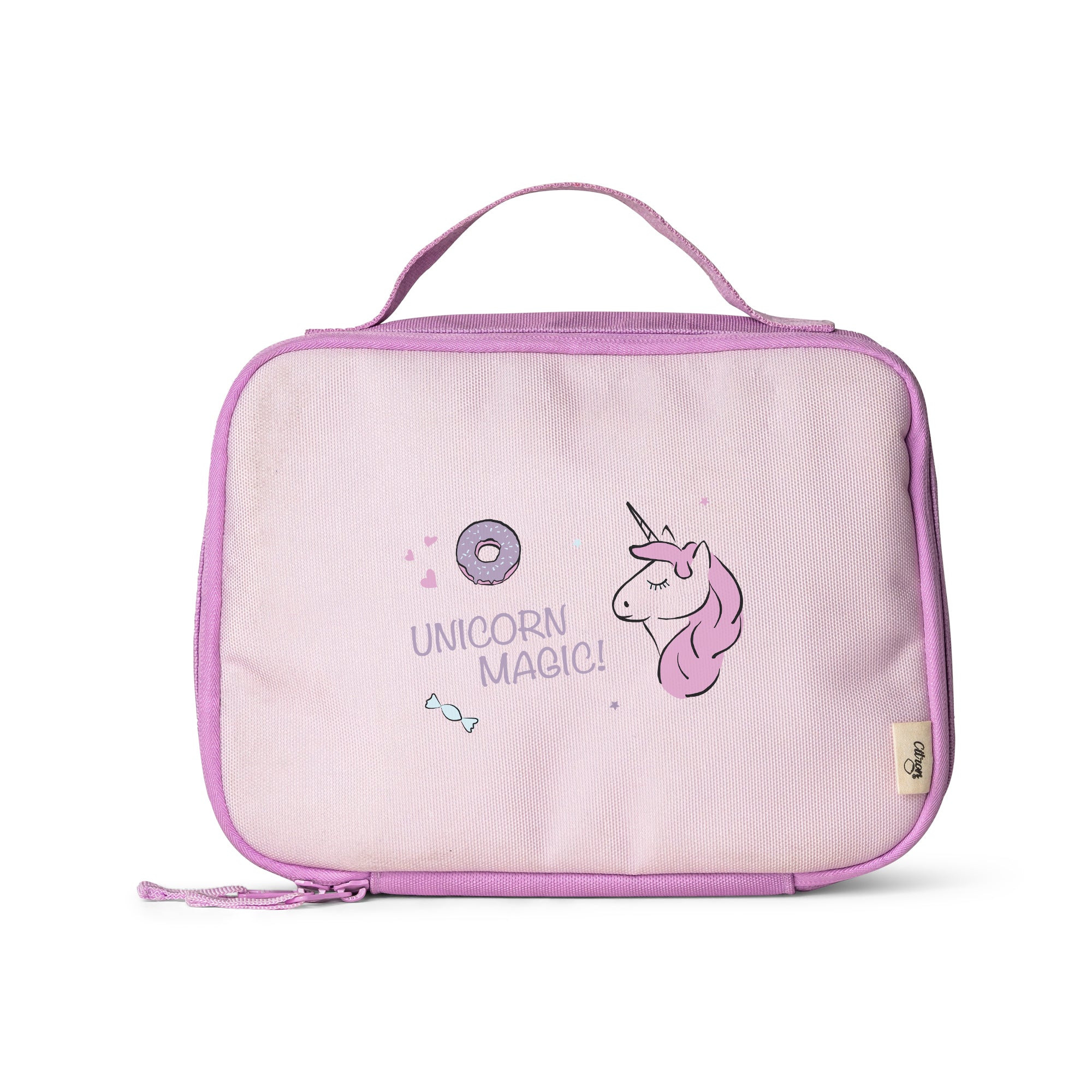 Citron STORMY UNICORN/PURPLE INSULATED SQUARE LUNCHBAG