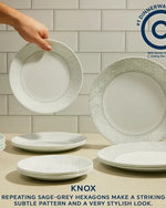 Corelle Knox 12-piece Dinnerware Set, Service for 4. (1150440) - Includes 4 x Dinner Plates, Side Plates & Bowls