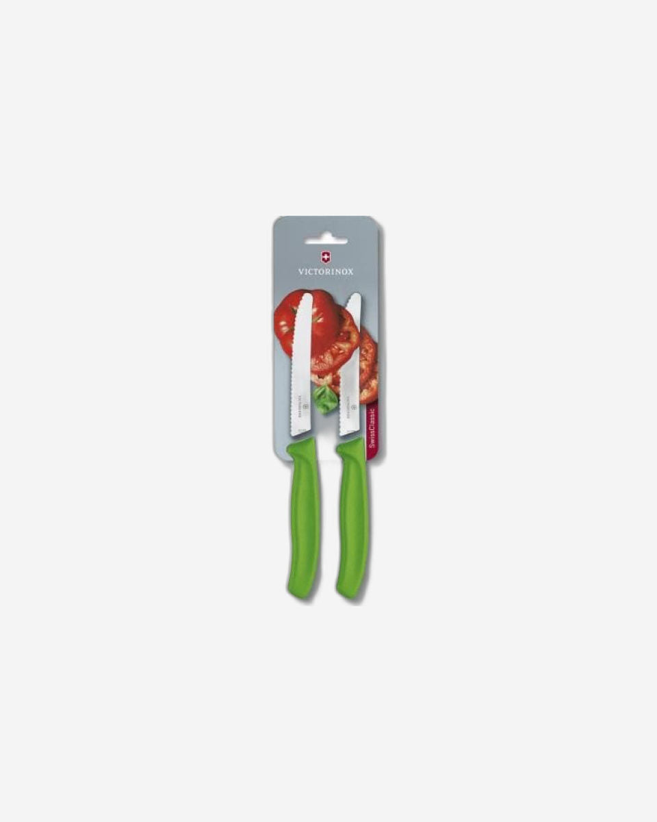 Victorinox Swiss Classic Tomato & Table Knife Set 2Pc Green