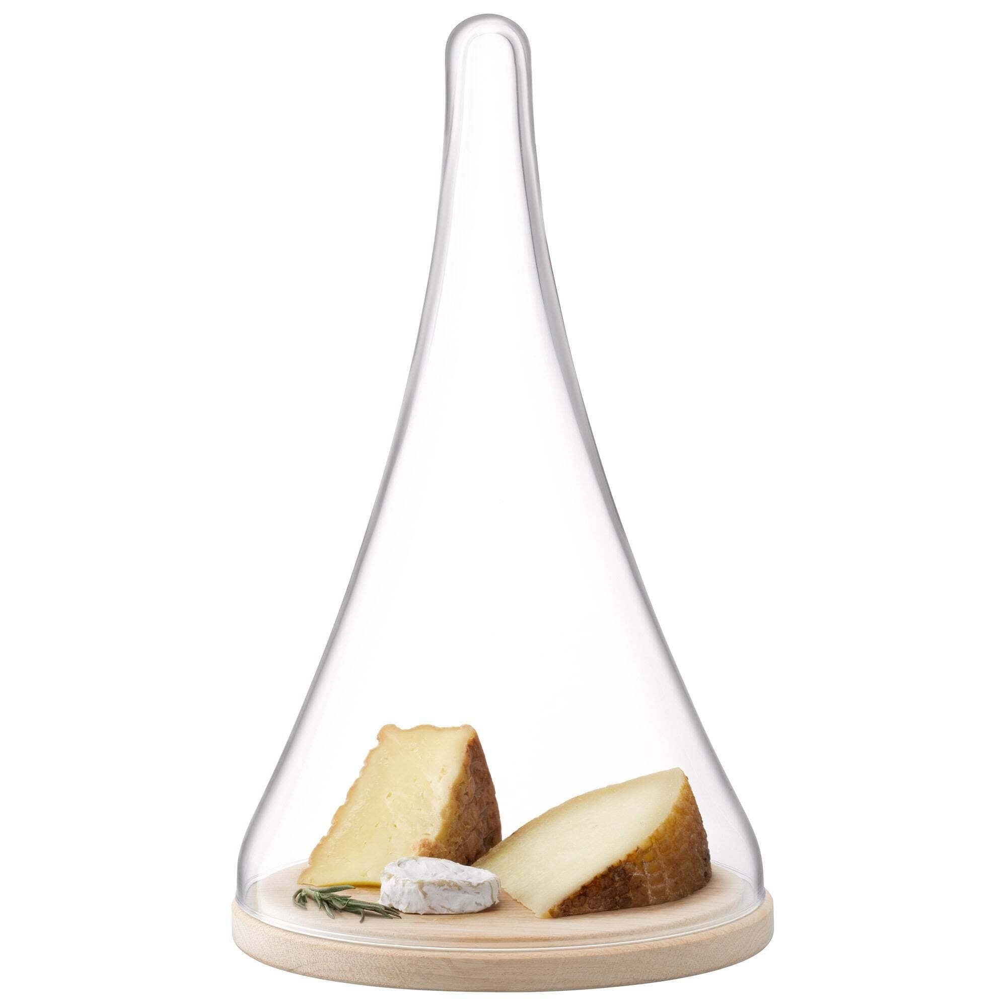 LSA Cloche Dome & Oak Base Clear